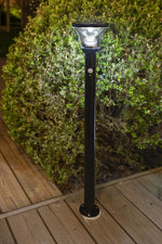 Lampadaire très éclairant solaire Inox avec Détecteur H93 1000 Lumens - Galix Solaire Shop