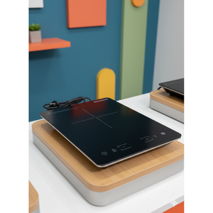 Plaque de cuisson induction simple 2000W portable, interface tactile, sécurité enfant