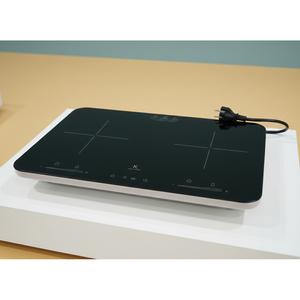 Plaque de cuisson induction double 3600W portable, 2 foyers indépendants, silencieuse, nomade