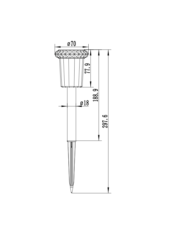 Balise solaire H30cm - effet Étoile - Galix Solaire Shop