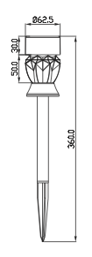 Balise solaire inox verre H36cm - Galix Solaire Shop