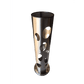 Borne solaire cylindrique ajourée très éclairante inox 68cm 50 Lumens - Galix Solaire Shop