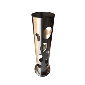 Borne solaire cylindrique ajourée très éclairante inox 68cm 50 Lumens - Galix Solaire Shop