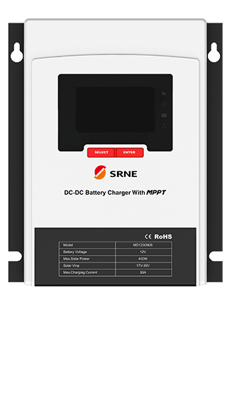 Contrôleur de Charge MPPT 400W & DC-DC 30A SRNE MD1230N05 – Booster Alternateur Euro 6 & Solaire pour Double Batterie Van, Camping-car, Bateau – Compatible Lithium, Gel, AGM - Galix Solaire Shop
