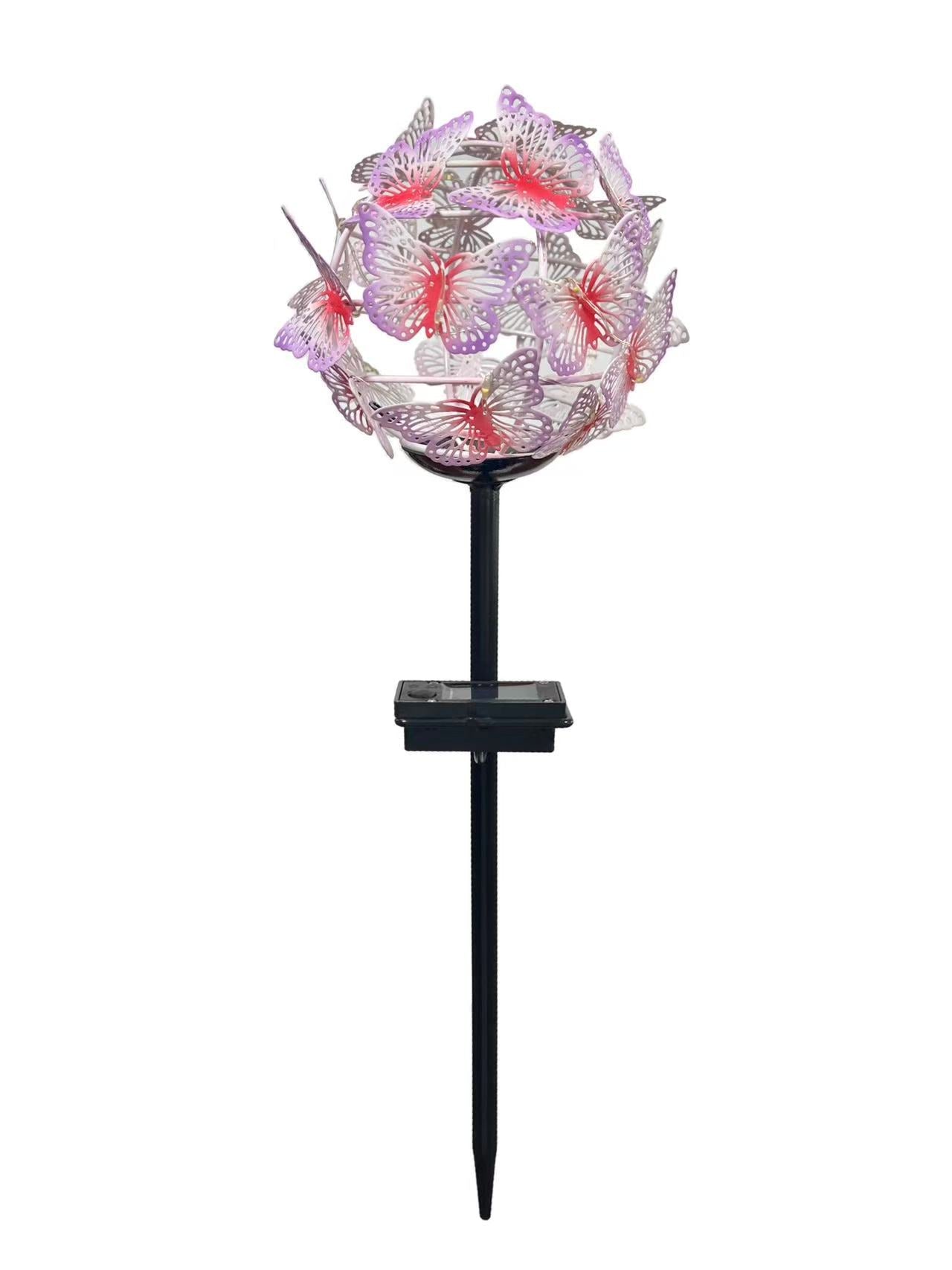 Décoration lumineuse solaire Métal : Nuée de Papillons - Galix Solaire Shop