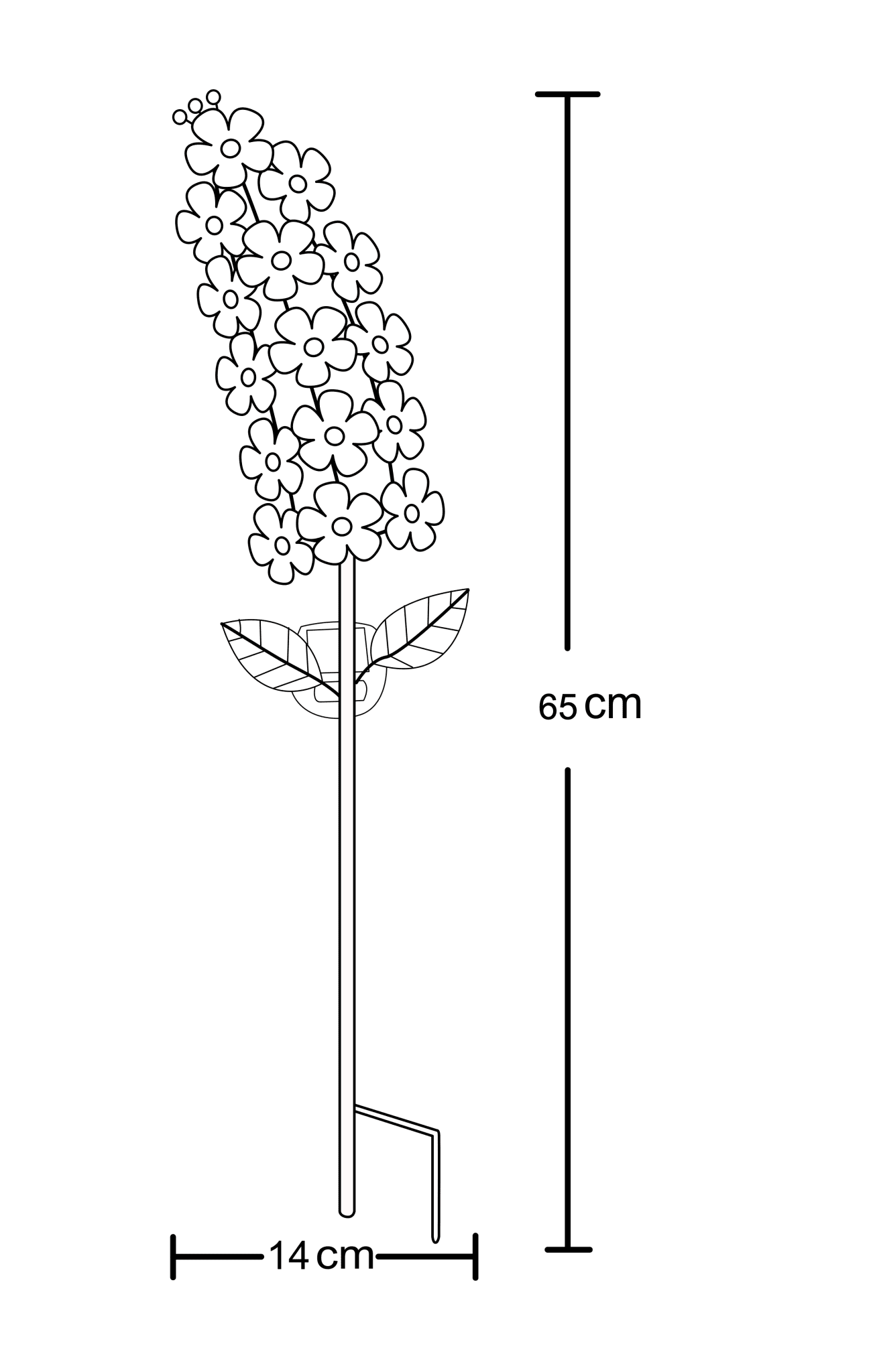 Décoration lumineuse solaire Métal : Violette - Galix Solaire Shop