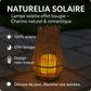 Lampe solaire NATURELIA SOLAIRE rotin tressé. Effet bougie, design naturel et romantique. Idéale jardin, terrasse, balcon et allée. - Galix Solaire Shop
