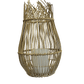 Lampe solaire NATURELIA SOLAIRE rotin tressé. Effet bougie, design naturel et romantique. Idéale jardin, terrasse, balcon et allée. - Galix Solaire Shop