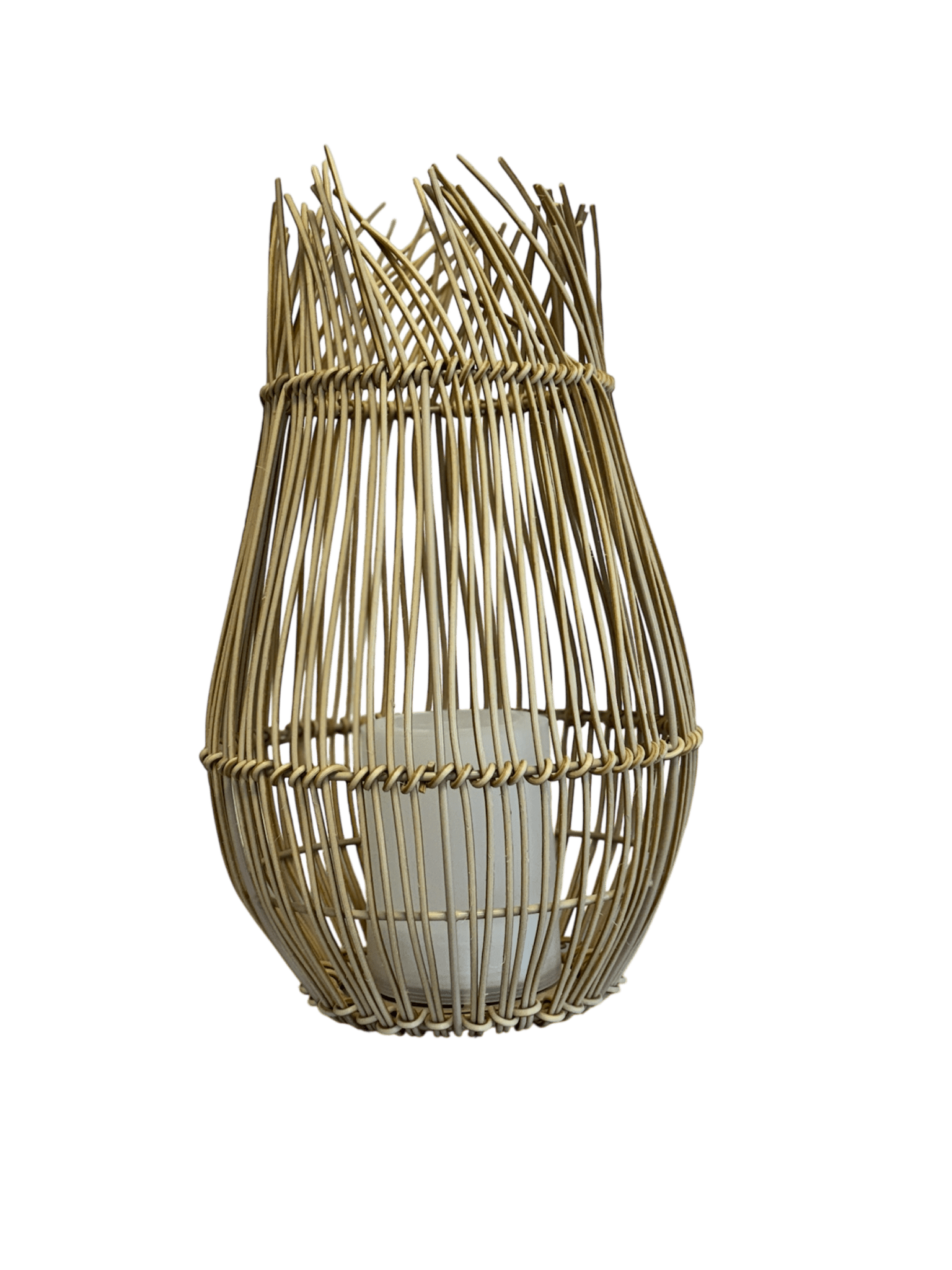 Lampe solaire NATURELIA SOLAIRE rotin tressé. Effet bougie, design naturel et romantique. Idéale jardin, terrasse, balcon et allée. - Galix Solaire Shop