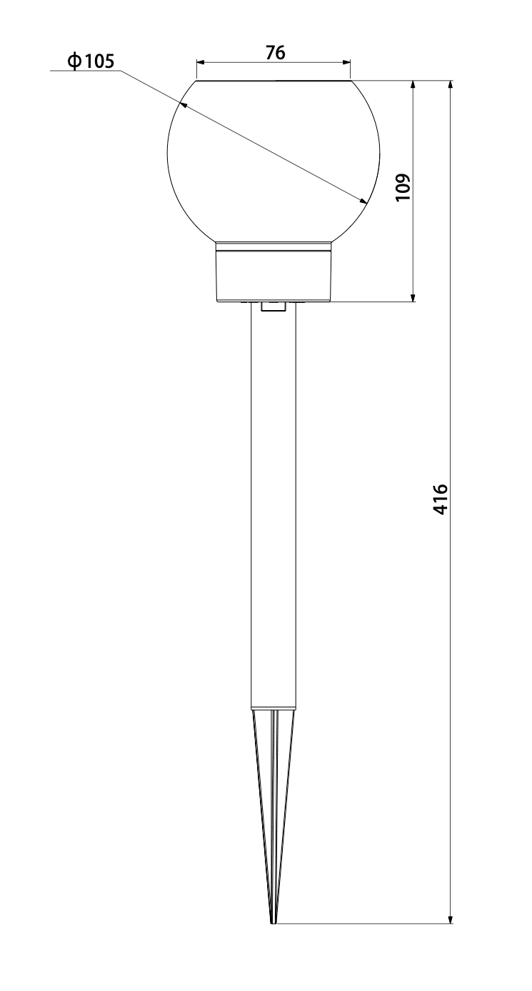 Lanterne solaire effet flamme naturelle 12 LED SMD ambrée Ø 10,5cm H41cm - Galix Solaire Shop