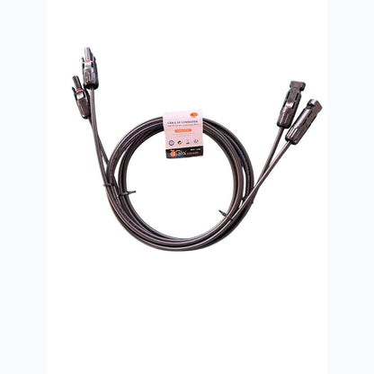 Lot de 2 câbles inter - PV 2m 4mm2 avec MC4 - Galix Solaire Shop