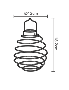 Lot de 2 suspensions spirale solaire 16 LED - Galix Solaire Shop