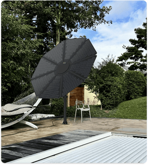 Parasol Solaire Galix 1000W – LED Multicolore et Micro - onduleurs Intégrés - Galix Solaire Shop