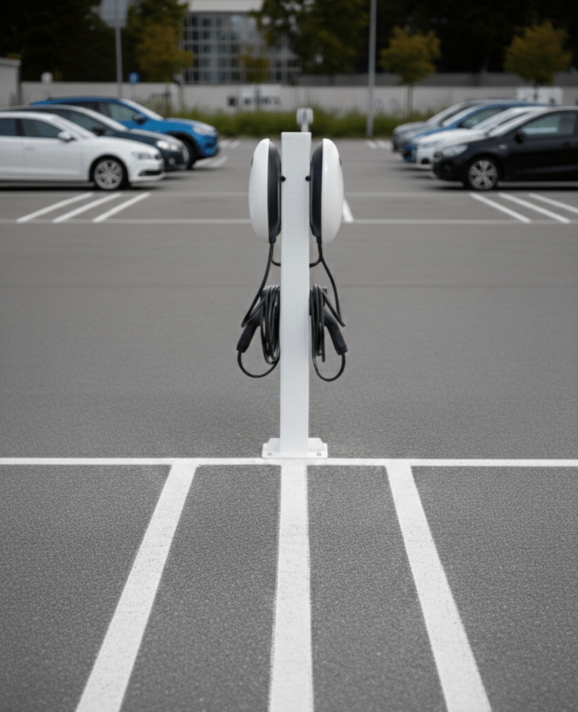 Poteau de fixation robuste pour installation de 1 à 2 bornes Wallbox 7kW - Galix Solaire Shop