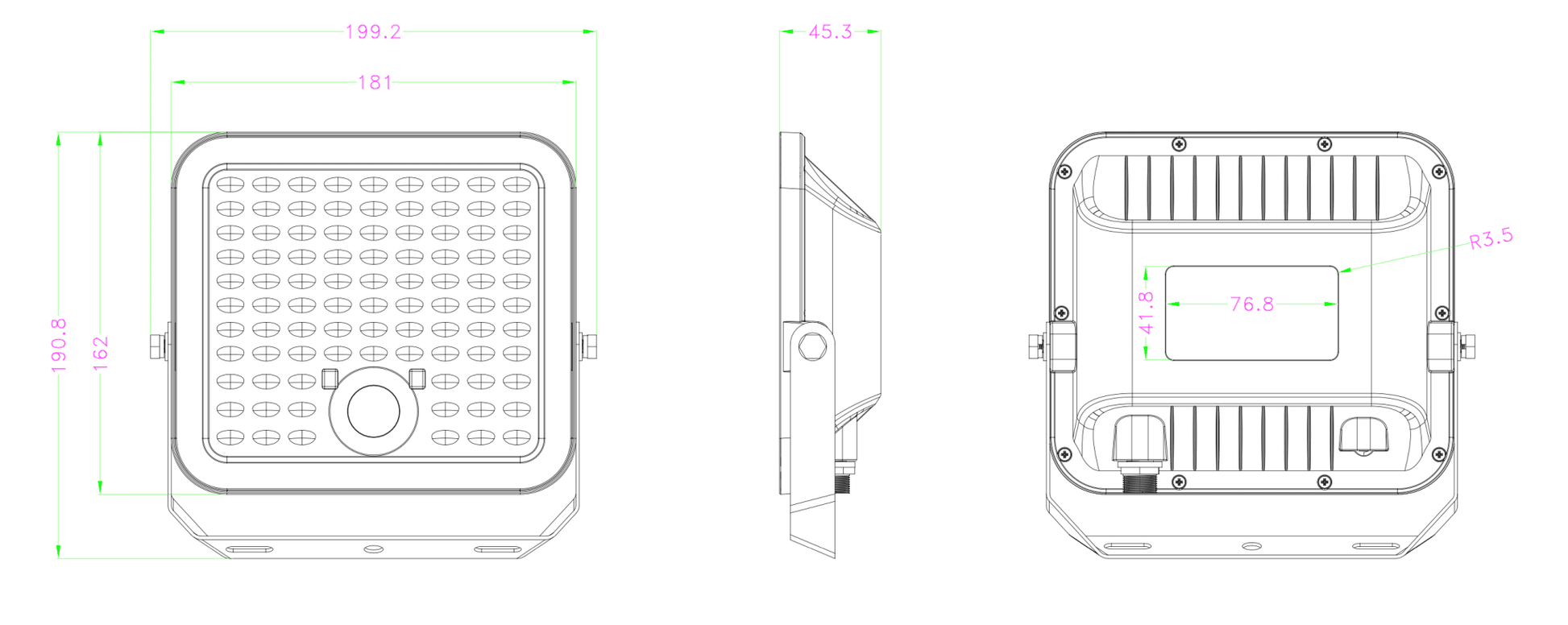 Projecteur LED solaire 2000 Lumens avec détecteur de présence et panneau déporté - Galix Solaire Shop