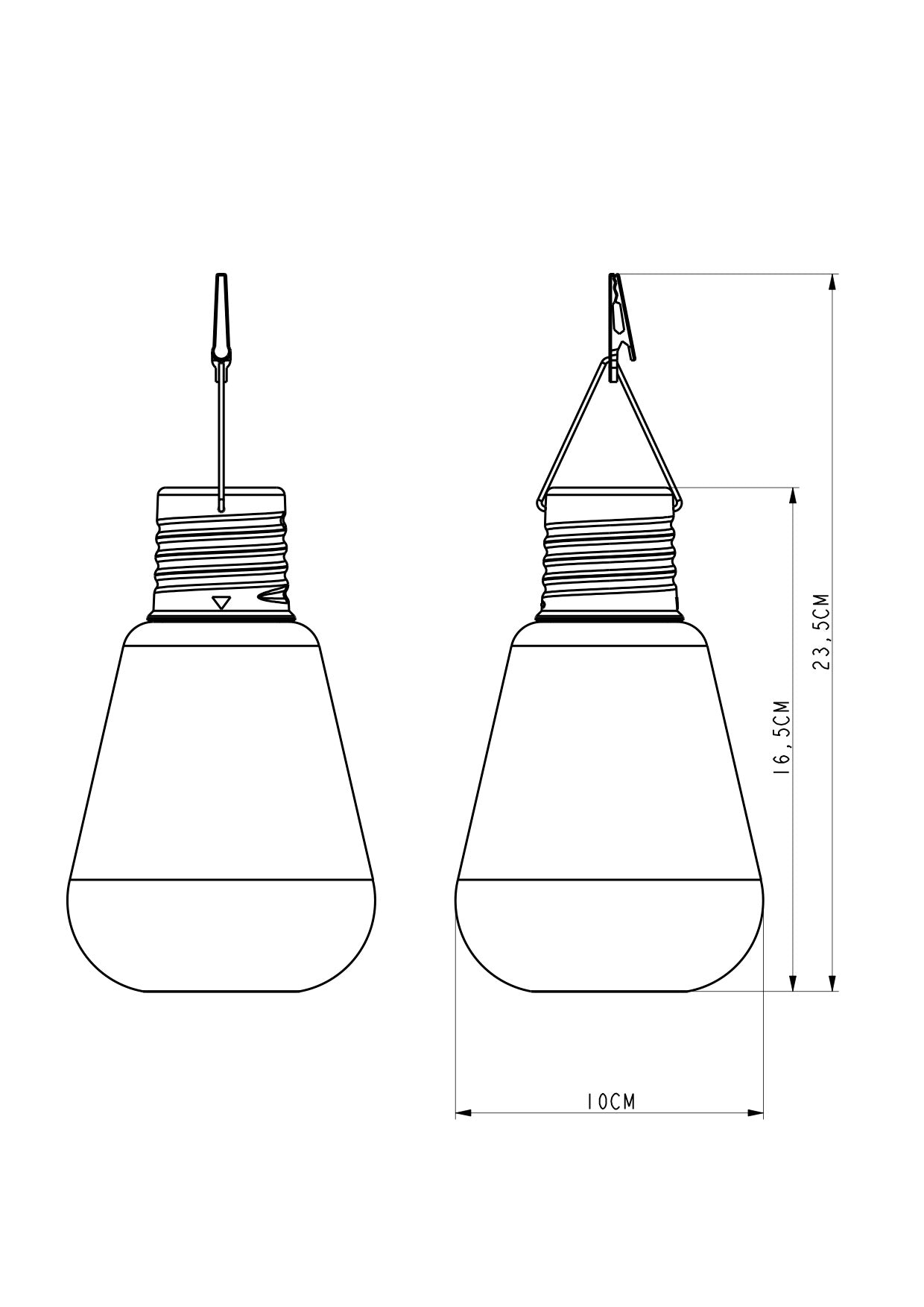 Ampoule solaire à suspendre - filament - Galix Solaire Shop