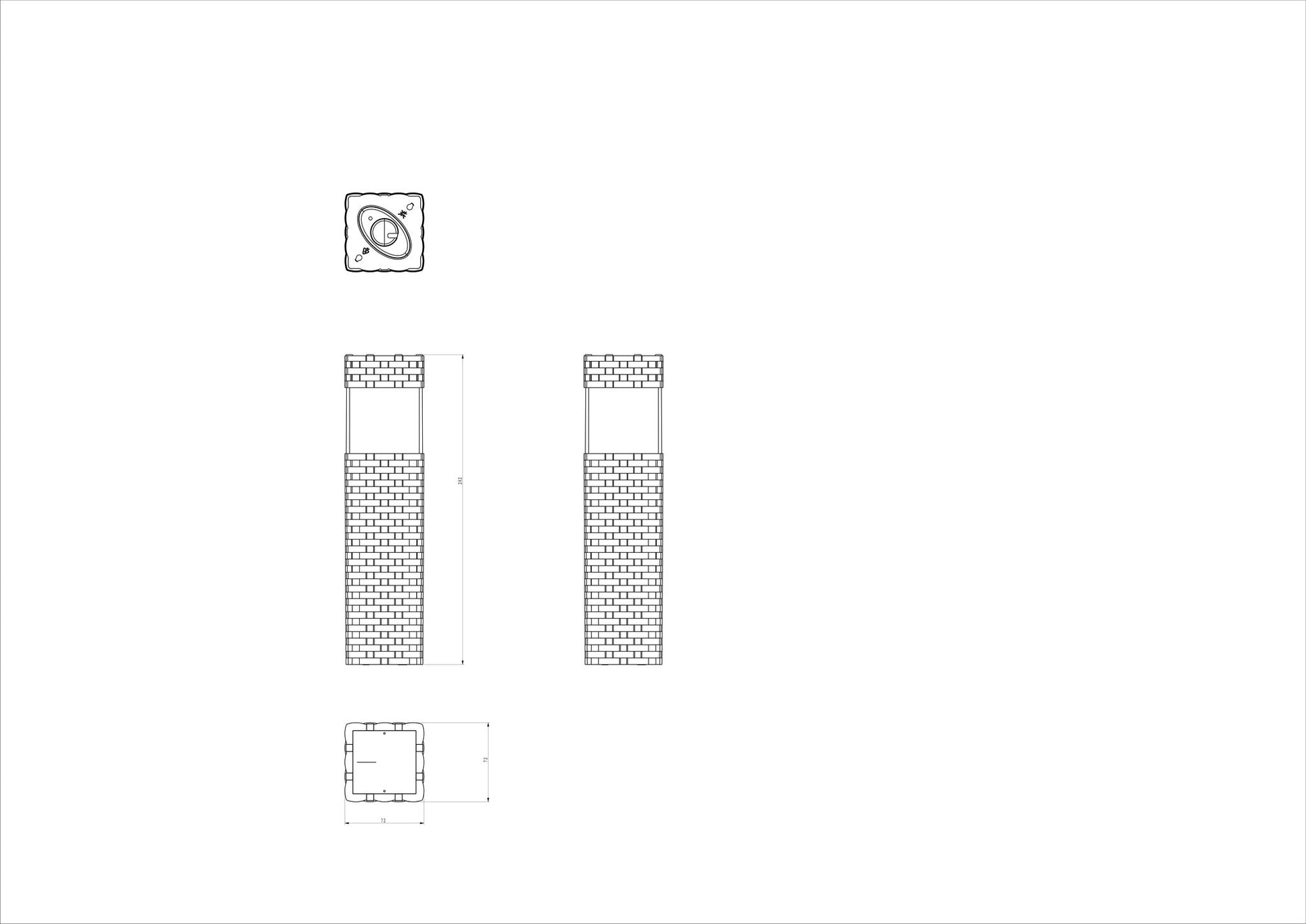 Borne solaire en résine tressé - Galix Solaire Shop