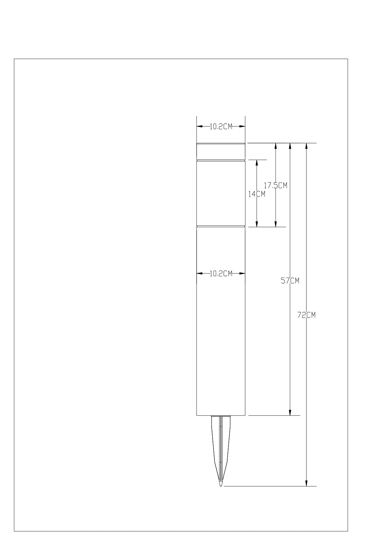 Borne solaire inox H72 - Galix Solaire Shop