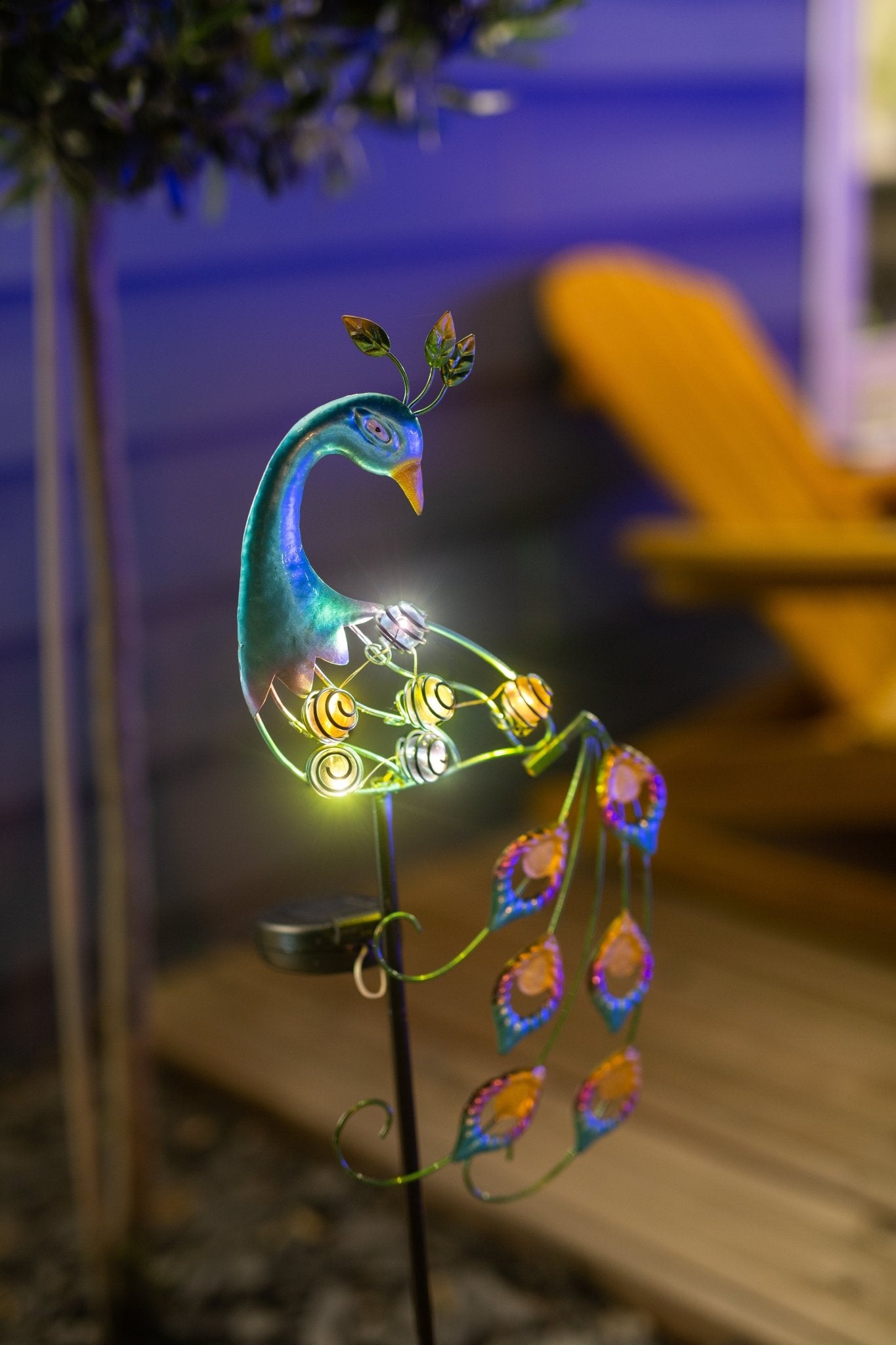 Décoration solaire - Paon lumineux - Galix Solaire Shop