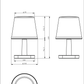 Lampe de table Solaire 25 Lumens H20 cm - Galix Solaire Shop