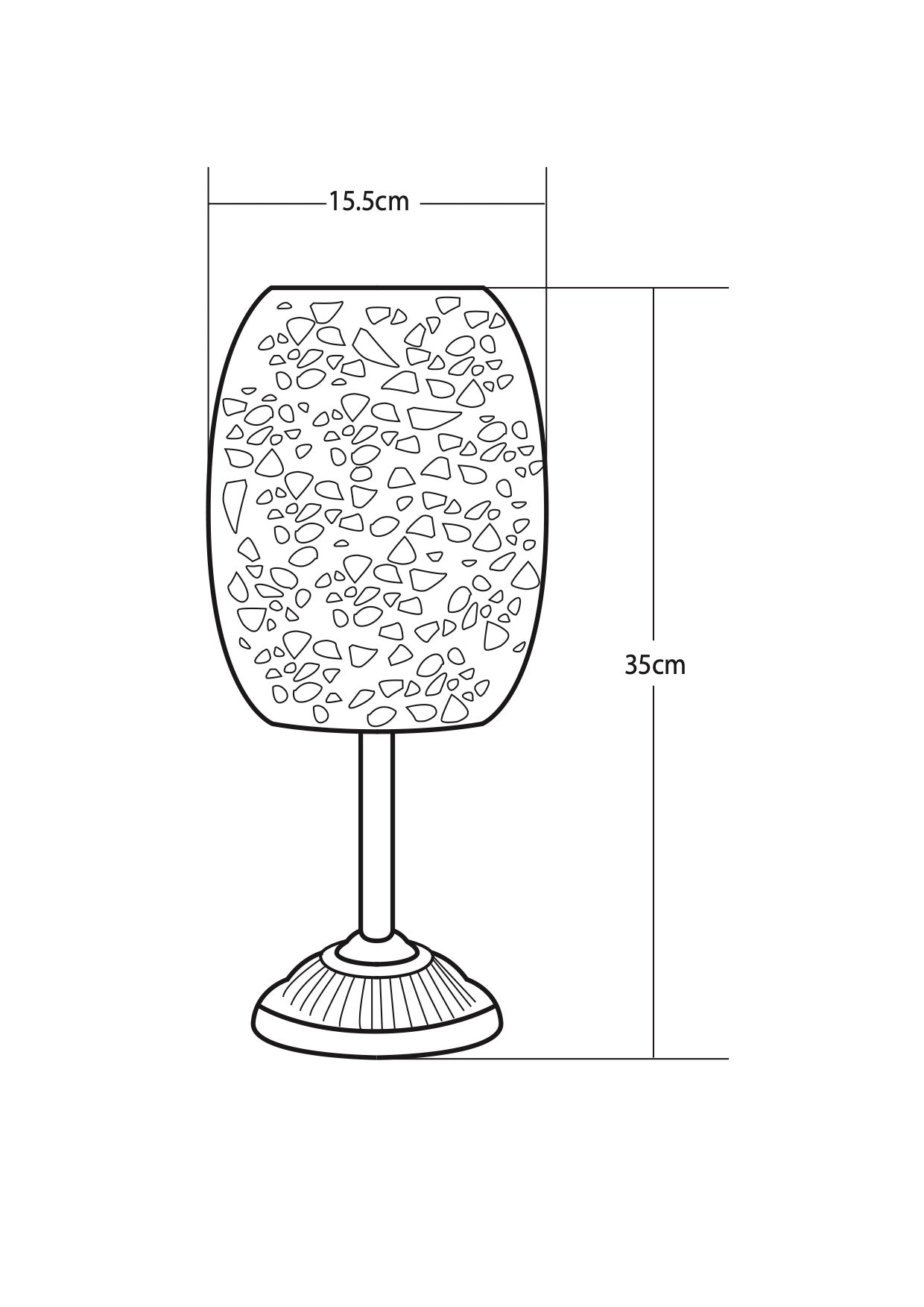 Lampe de table solaire métal - design rétro - Galix Solaire Shop