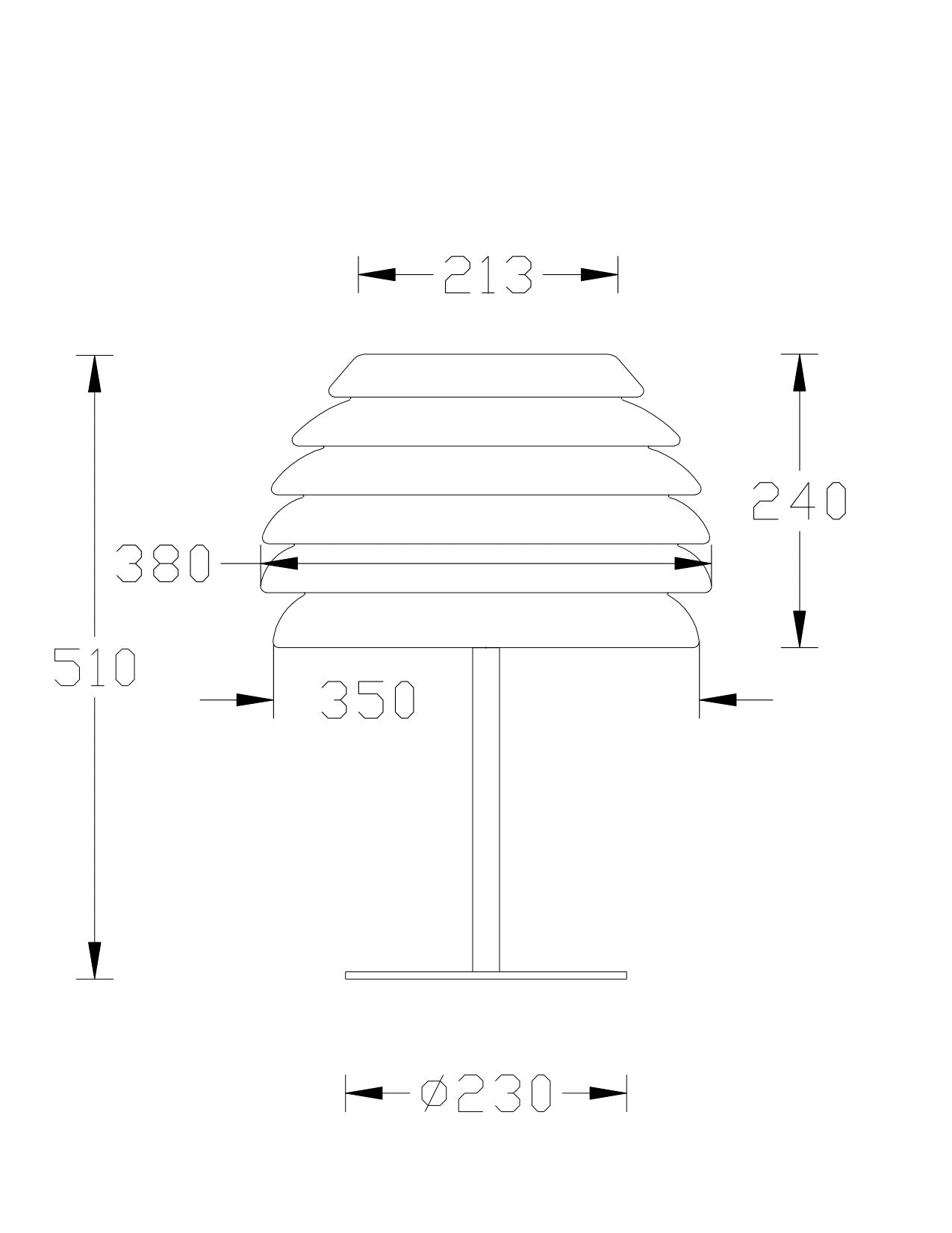 Lampe d'extérieur 230V, 50Hz, E27 ampoule Max. 40W - Galix Solaire Shop