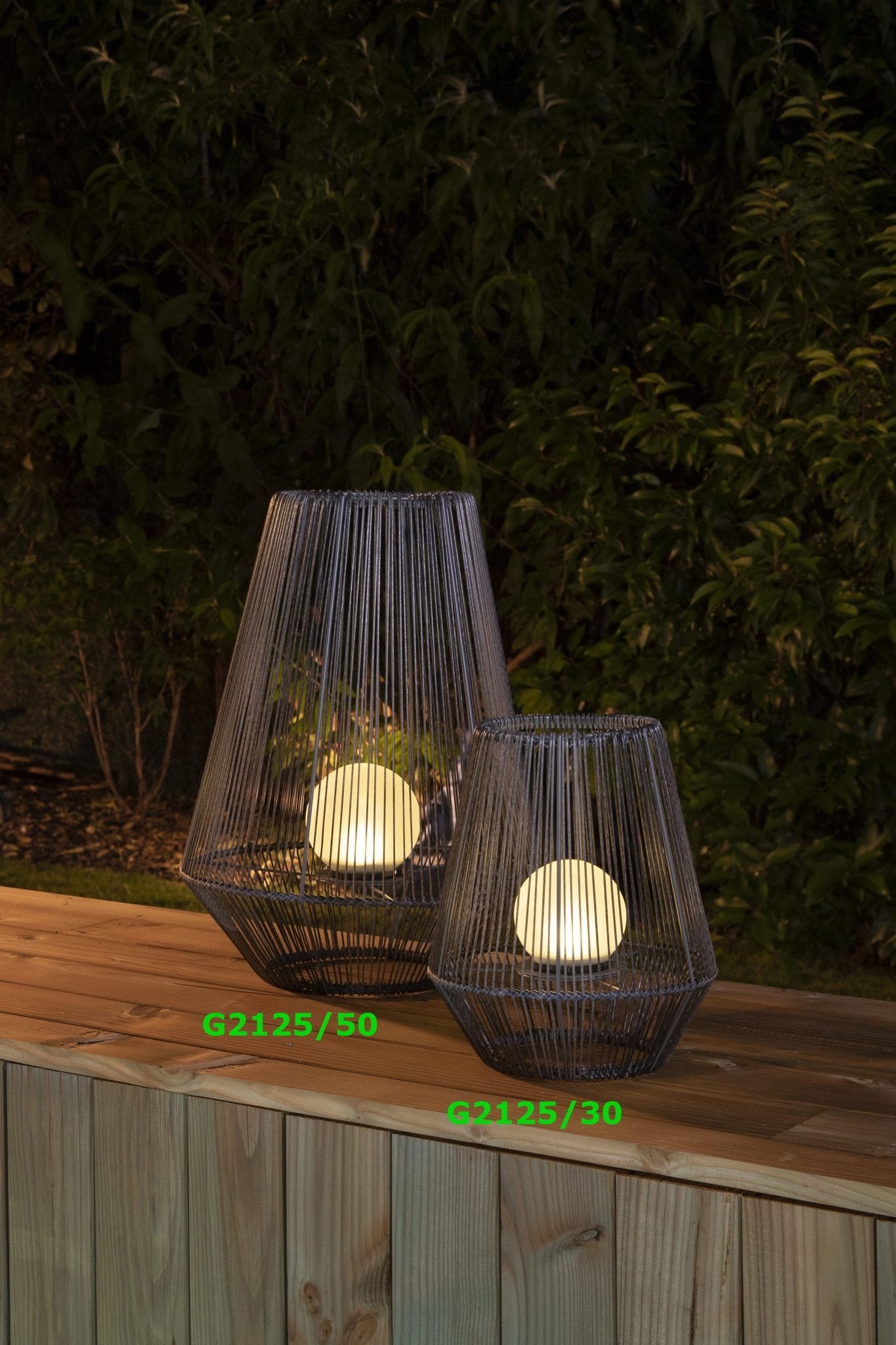 Lanterne décorative H30 - boule perlée - Galix Solaire Shop
