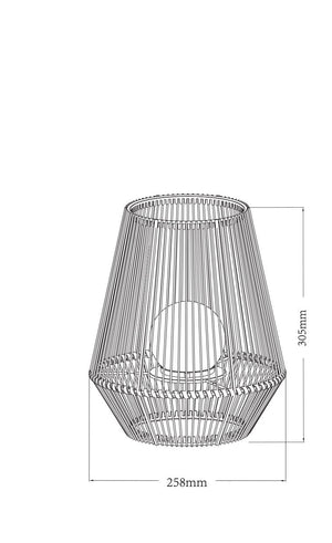 Lanterne décorative H30 - boule perlée - Galix Solaire Shop