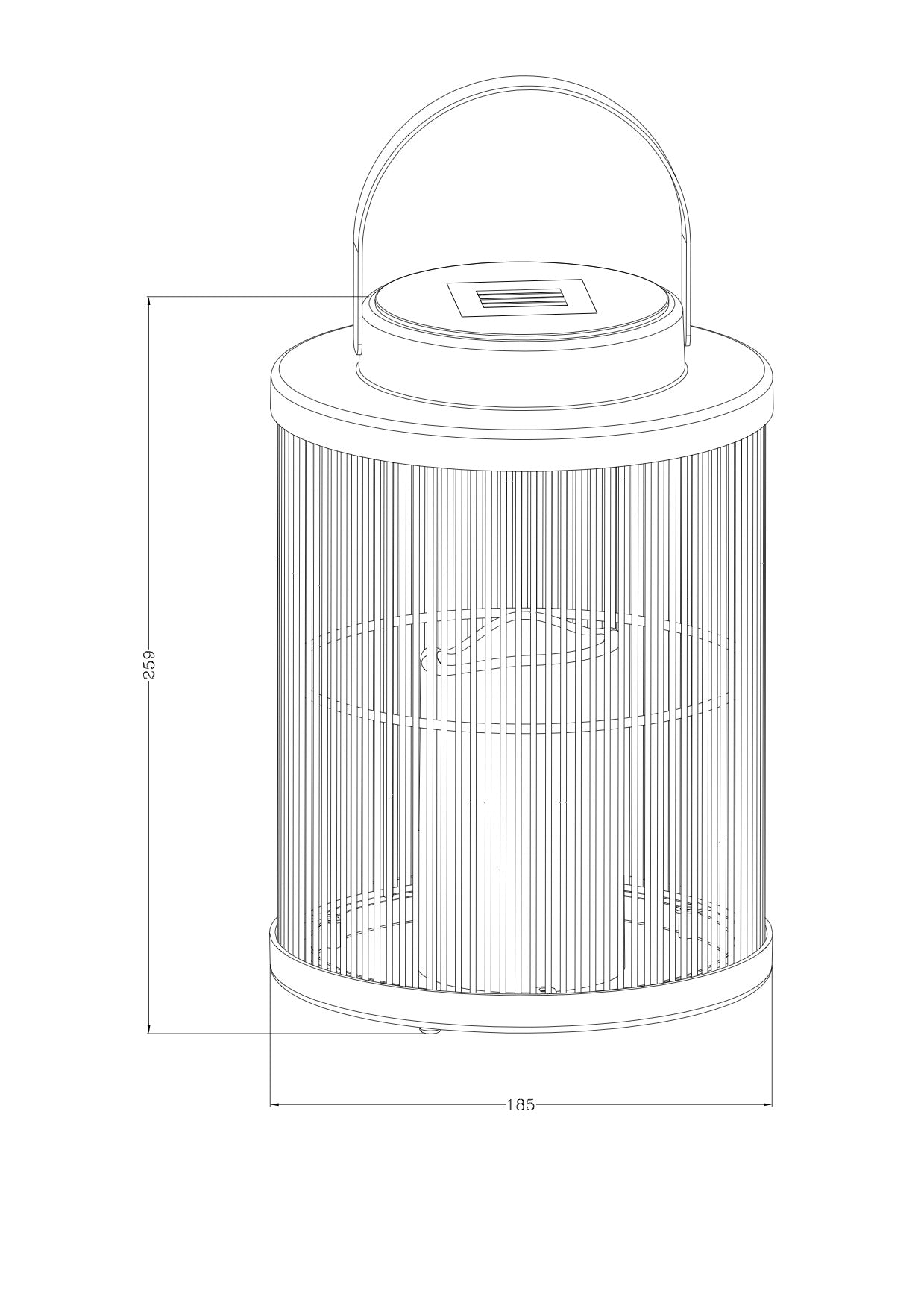 Lanterne solaire - finition black H26 - Galix Solaire Shop