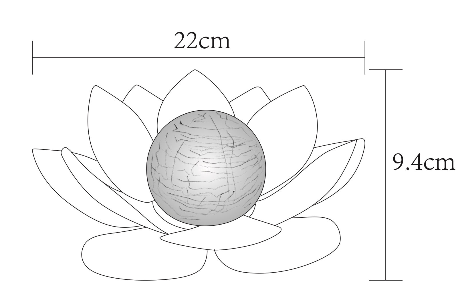 Nénuphar solaire 22cm - Galix Solaire Shop