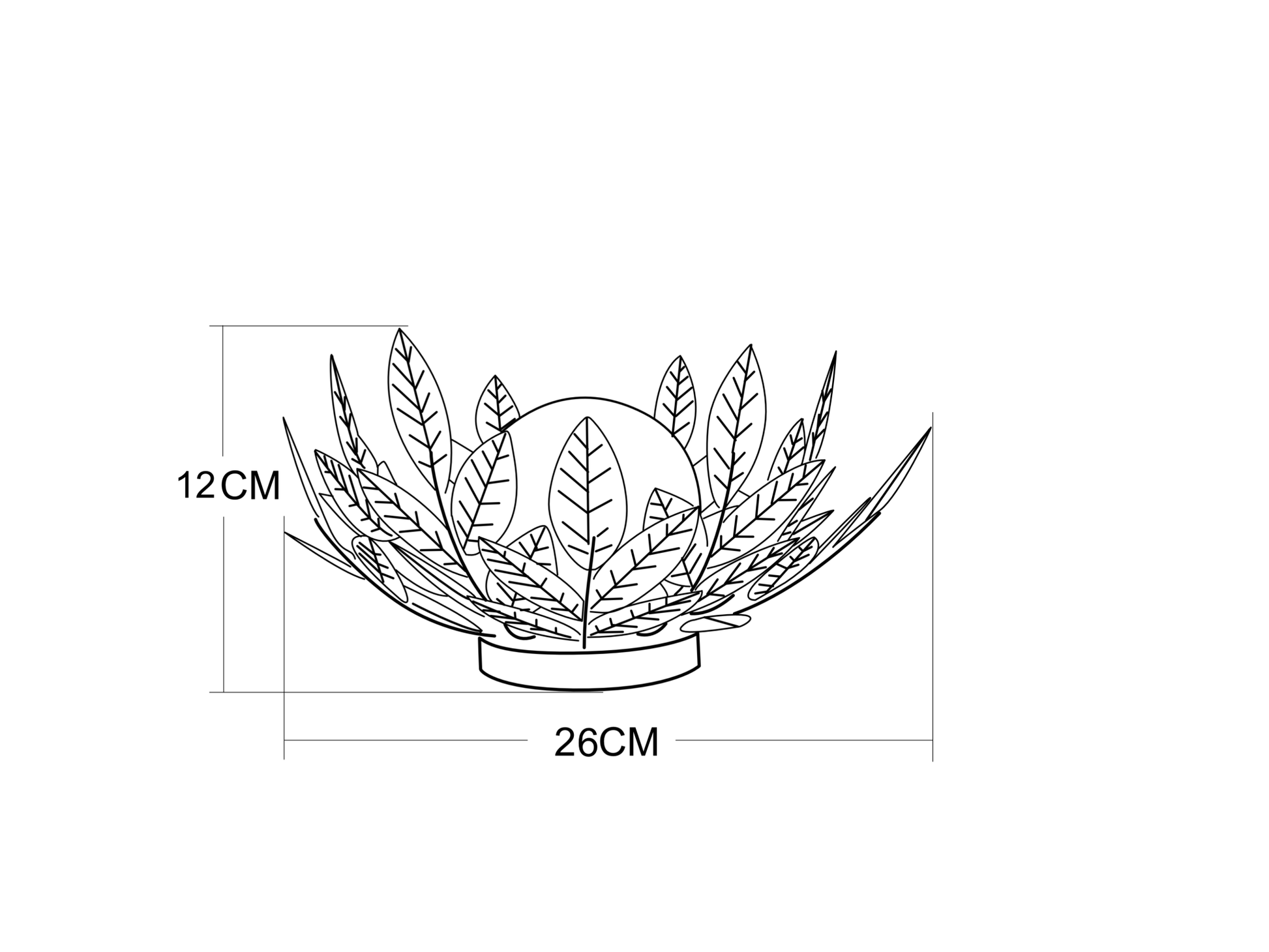 Nénuphar solaire Métal Or Verre craquelé 7 Lumens 26 cm - Galix Solaire Shop