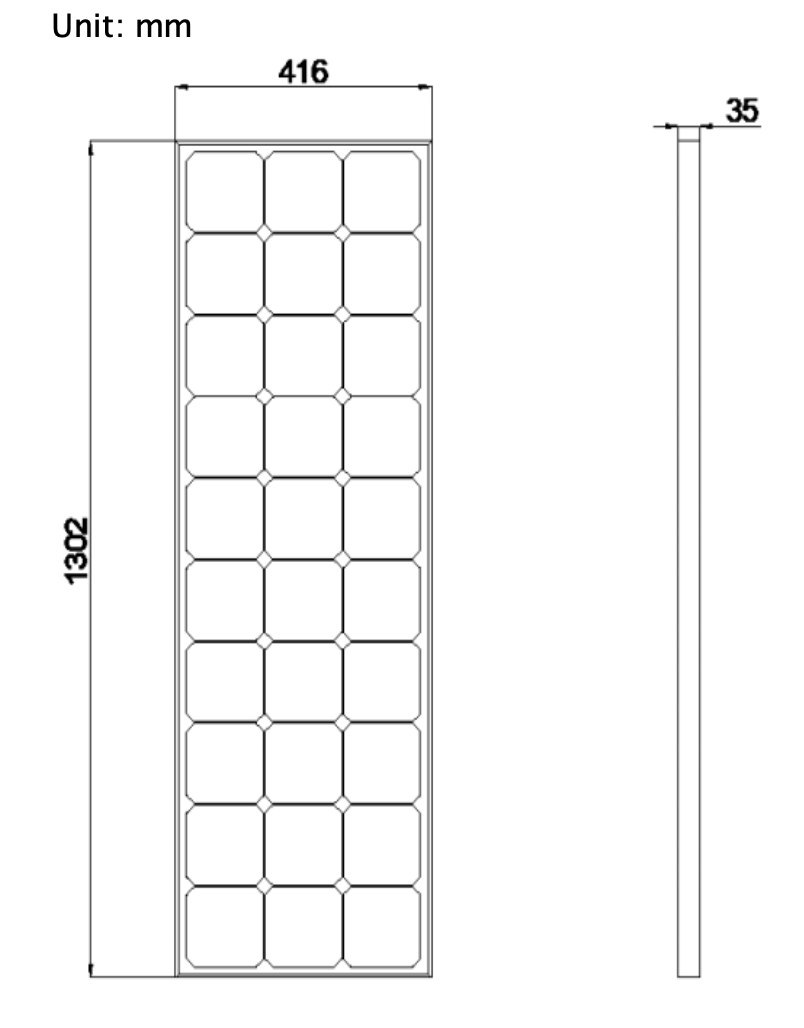 Panneau solaire back contact 100W - Galix Solaire Shop