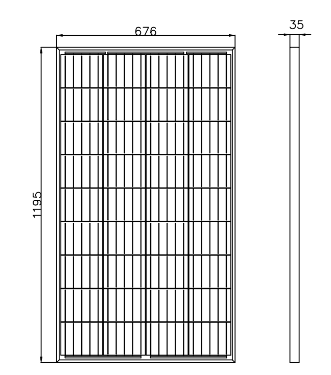 Panneau solaire Série Mono cellules PERC 150W - Galix Solaire Shop