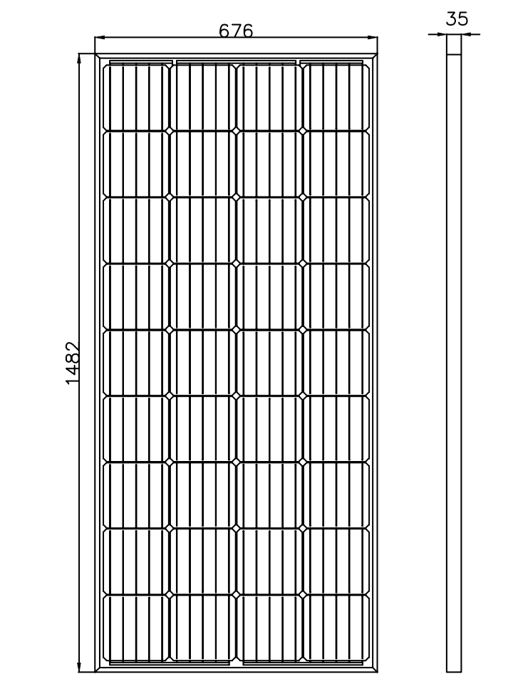 Panneau Solaire série mono cellules PERC 190W - Galix Solaire Shop